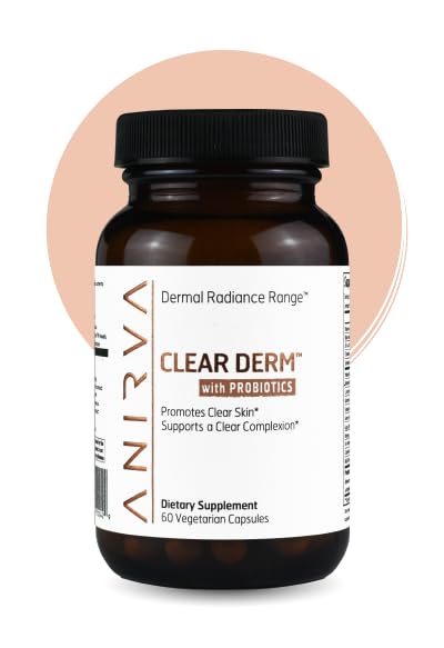 Supplément de peau claire avec le zinc et les probiotiques pour les adultes – soutient l'acné hormonale, les cassures et la Rosacea – pilules d'acné pour un teint plus clair – Anirva ClearDerm