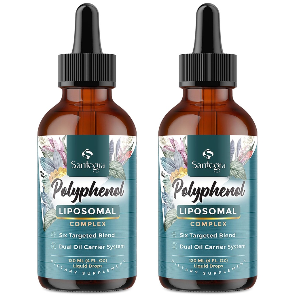 Supplément de polyphénols Liposomale, plus de 27 complexe de polyphénol et puissant antioxydant, avec MCT & huile d'olive, extrait de quercetine, extrait de baies d'épine, pour la défense de l'âge, énergie, imune, 240 ML