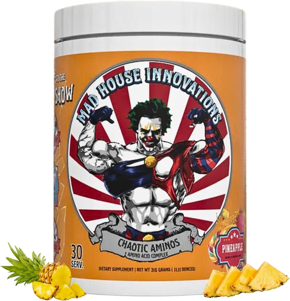 Ananas Complete Essential Acids Amino Complex Dietary Supplément for Insane Pump 10.50G of Amino Acid, 11.11 Oz soutient la récupération musculaire et la production d'énergie 30 portions