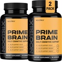 Nootrix Prime Cerveau Supplément Nootropique , soutient la mémoire, la concentration mentale, la santé cognitive et l'énergie , favorise l'humeur saine et la fonction cérébrale , Ginkgo Biloba , Lion's Mane & L Theanine 60 Capsules