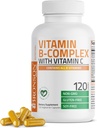 Bronson Complexe Vitamine B avec vitamine C - Immune Santé, Soutien énergétique et système nerveux - Non-OGM, 120 Capsules végétariennes