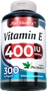 FITO MEDIC'S Lab - Vitamine e - 400 UI, 300 Softgels of - Pure- Vitamine e Oil - for Antioxydant Support- Vitamine e Capsules - Ultra haute Absorption- Vitamine e.