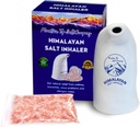 Inhalateur de sel himalayen en céramique avec sel de cristal rose himalayen – idéal pour l'allergie, le soulagement de l'asthme et d'autres conditions respiratoires – portatif et portatif