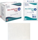 Dynarex Pads non-adhérents-Stérile, emballés individuellement, soins de plaies et de brûlures non-brûlures, doux et très absorbant, 3-.
