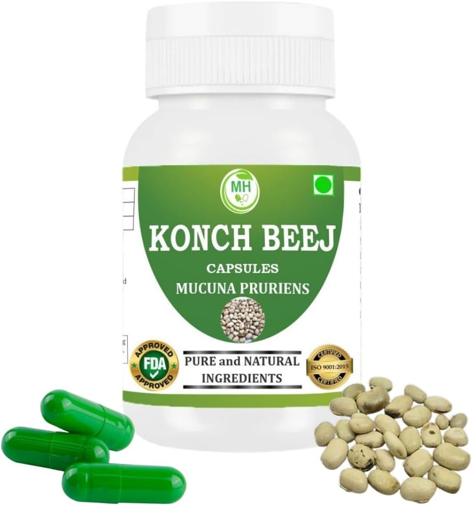 Kaunch Beej Capsules 500mg – Extrait à base de plantes pour la vitalité et l'énergie