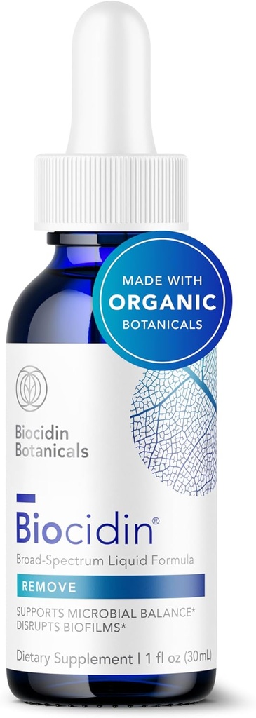 Formule liquide Biocidin - Biofilm Buster & Broad-Spectrum Botanicals for Gut Detox Cleanse Support - Promote l'équilibre microbien, la santé de Gut et l'élimination des microbes non désirés (1 Oz)