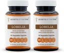 Secrets de la tribu Lobelia 60 Capsules(2 pcs.), 750 mg, Lobelia d'élevage responsable (Lobelia Inflata) Herbe séchée (2x60 Capsules)