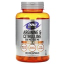Maintenant Aliments Arginine 500mg avec Citrulline 250 mg-120 Capsules