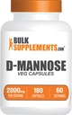 BulkSupplements.com Capsules D-Mannose - Supplément D-Mannose, pour le traitement urinaire - Sans végane et sans gluten, 3 capsules par portion (2000mg), 180 Nombre (paquet de 1)