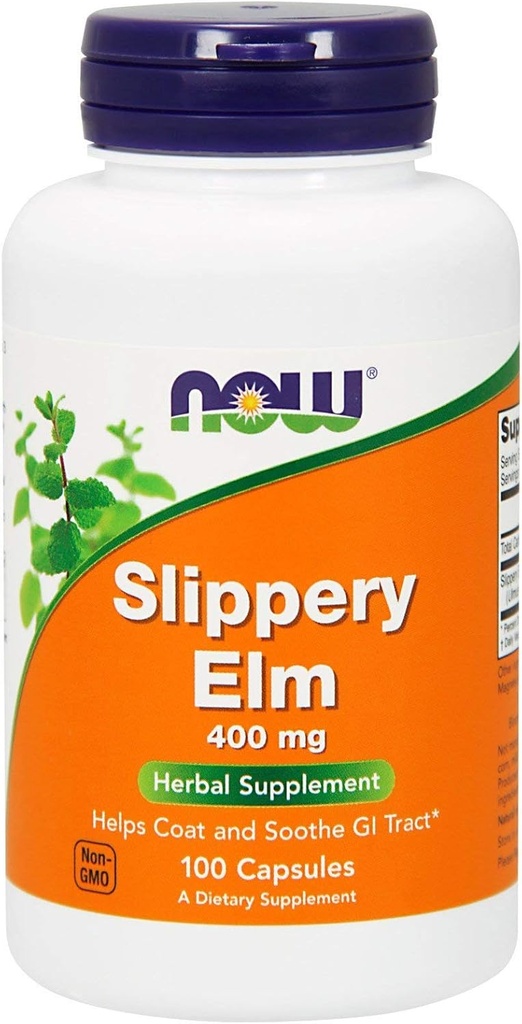 Elm slippery, 400 mg, 100 capsules par Now Foods (paquet de 3)