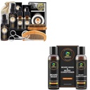 XIKEZAN Cadeaux pour hommes avec kit de barbe et jeu de shampooing et de conditionneur