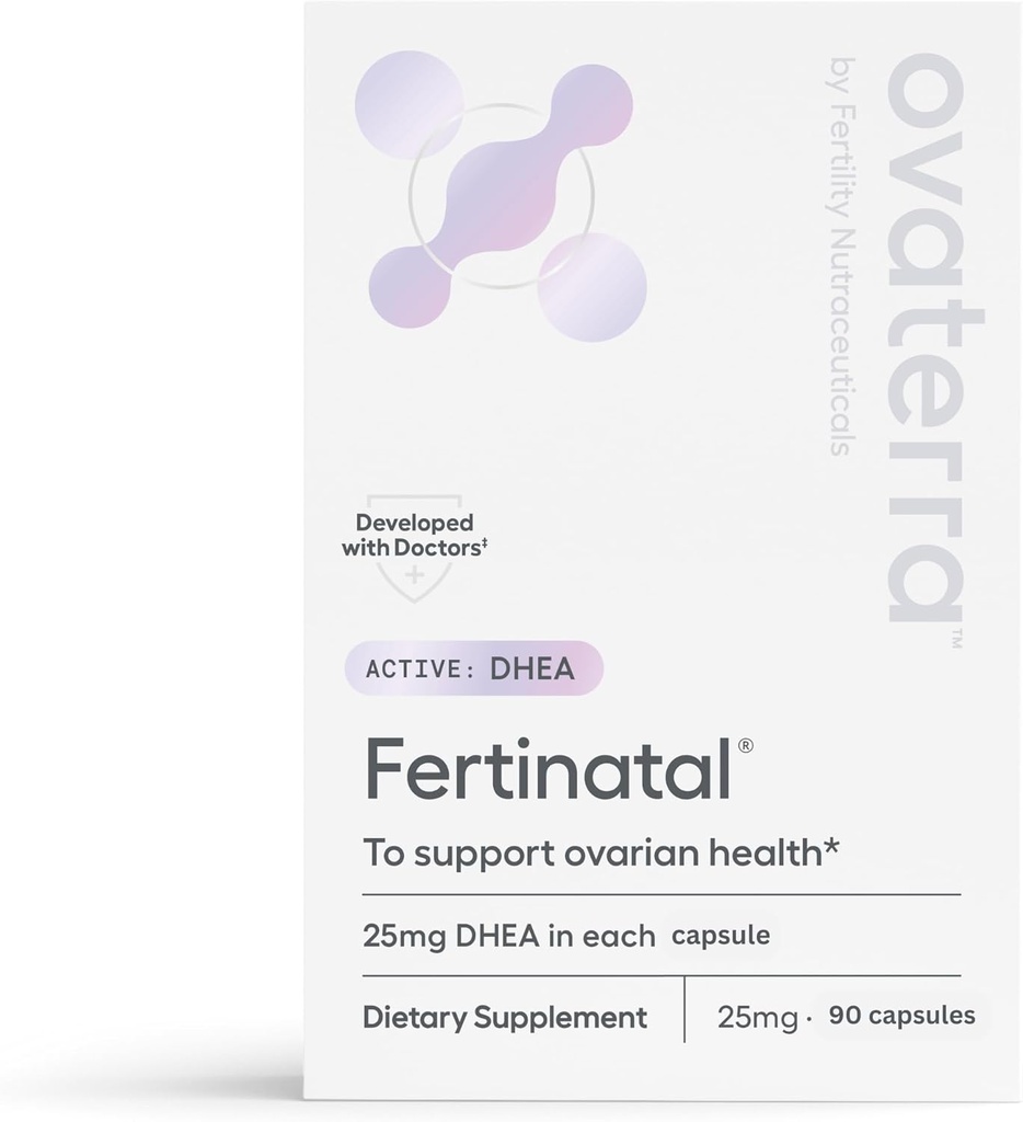 Micronised DHEA Female Natural-Based Fertility Supplément 90-25mg Capsules - 28 jours d'approvisionnement
