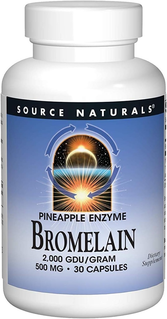 Source Naturals - Bromelain 2000 Gdu, 500mg, 30 gélules