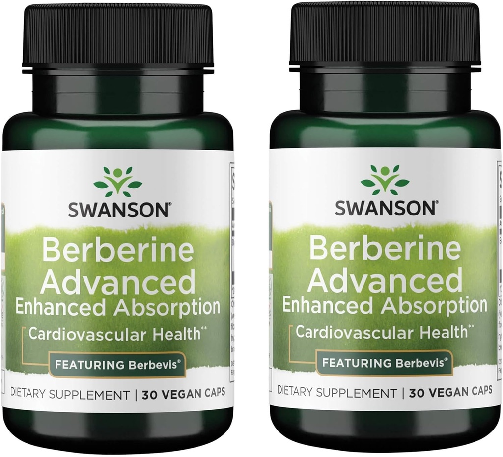 Swanson Berberine Absorption améliorée avancée - avec Berbevis 550 mg 30 Vég.