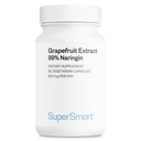 Supersmart - Extrait de pamplemousse 600mg par jour (99% Naringin) - Supplément GSE à haute puissance - Sans OGM et sans gluten - 60 Capsules végétariennes