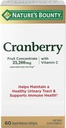 Supplément alimentaire pour canneberges de la nature, soutient la santé urinaire et immunitaire, Softgels, 25 200 Mg, 60 Ct