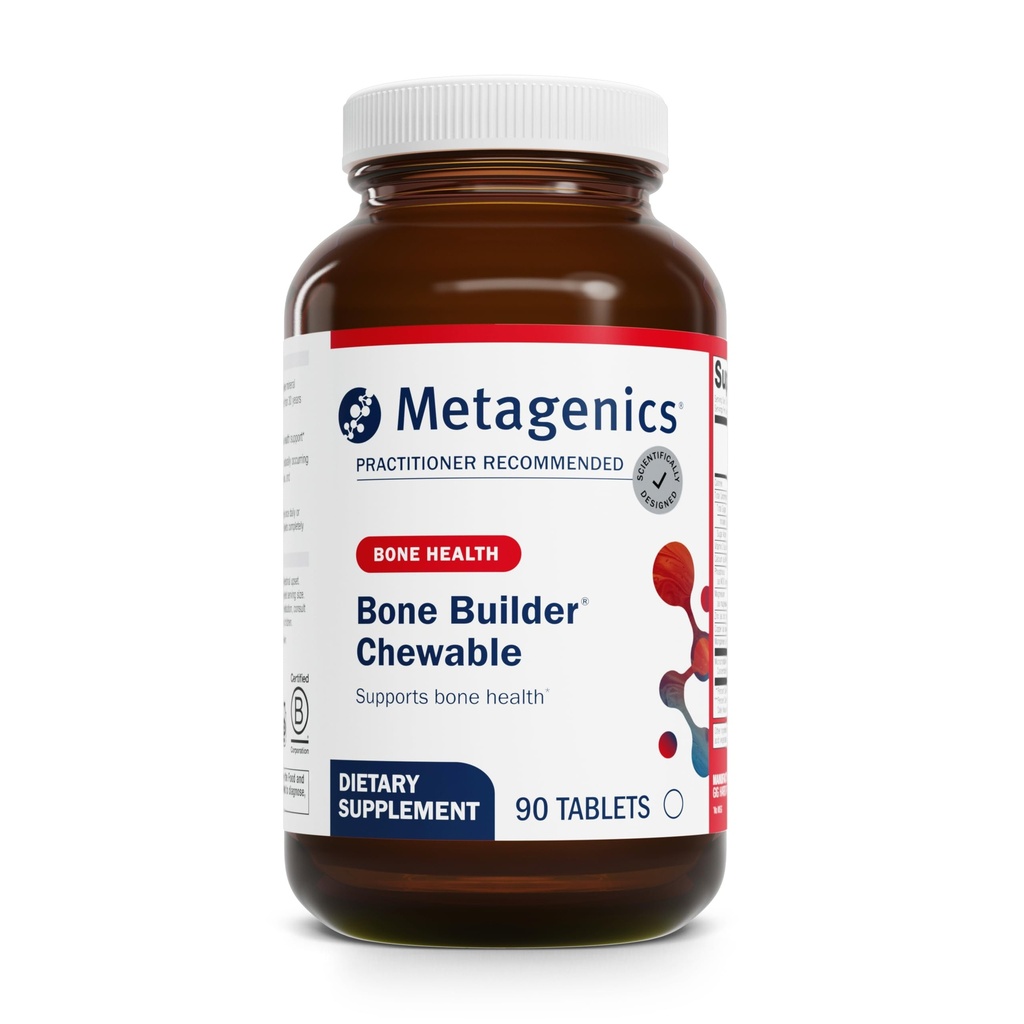 Metagenics Bone Builder Chewable Supplement- Calcium, Vitamin D & Magnesium for Bone Strength & Teeth Health* - Supports Cardiovascular & Immune Function* - Non-GMO, Gluten-Free - 90 Chewable Tablets
