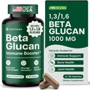 Nutriana Beta Glucan Supplements 1000mg – 1,3/1,6D Beta Glucan Capsules pour le soutien immunitaire – Supplément naturel de fibre de bêta Glucans – 60 Capsules de Veggie (60 Nombre, Non aromatisé)