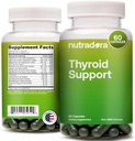 Thyroid Support for Women and Men - Thyroid Supplement with Iodine, Vitamin B12, Ashwagandha, Selenium and Zinc Supplements, GMP Certified, Formulated in USA, 60 Capsules (Pack of 1)