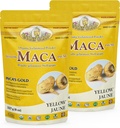 Poudre de racine gélatinisée pour la famille de la Maca jaune or d'Inca - Adaptogen soutient la Vitalité globale du corps, le système immunitaire, la mémoire et l'apprentissage- 100% Maca pure de Junin Pérou- 454g (paquet de 2)