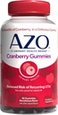 AZO Cranberry Urinary Tract Health Gummies Dietary Supplement 2 Gummies = Glass Cranberry Juice aide à nettoyer Protégez les gommies de saveurs naturelles Berrylicious, non-OGM, 40 comte