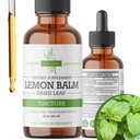 Teinture de baume de citron – Sans alcool , Melissa Officinalis Extrait liquide , Calme naturel et soutien du sommeil , Soulagement du stress à base de plantes – 2 oz