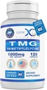 Formules Genex Supplément TMG 1000mg (120 Capsules) - NSF certifié pour la sécurité, la qualité et l'exactitude des étiquettes - Bétaine Anhydre Triméthylglycine - Supplément hépatique - Sans gluten et sans OGM - 30 jours d'approvisionnement