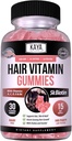 Kaya Naturals Gommies de croissance des cheveux - Biotin 5000mcg Vitamines pour les cheveux, la peau et les ongles sains - Supplément beauté pour les femmes ou les hommes - 30 Comte - Blueberry Flavor