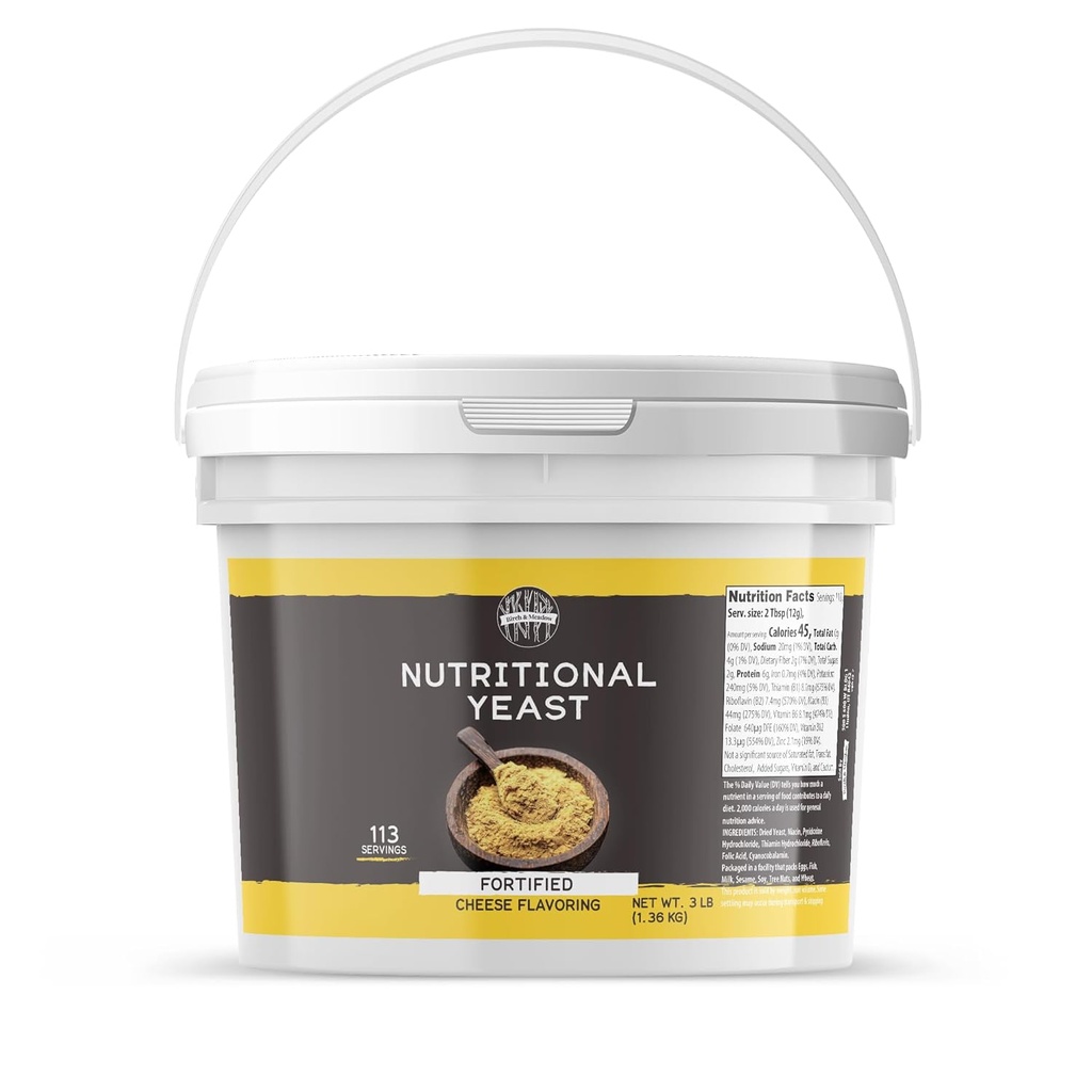 Birch & Meadow 1 Gallon of Nutritional Yeast Flakes, Popcorn, Yummy Nooch