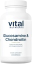 Nutriments vitaux Glucosamine et Chondroïtine -Cartilage sain, mobilité et supplément de soutien conjoint - Gluten, laiterie, sans soja - 120 capsules