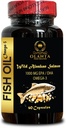 Huile de saumon sauvage de l'Alaska - Suppléments acides gras Oméga 3, mémoire de soutien et suppléments de focus - 1 bouteille 60 Softgels