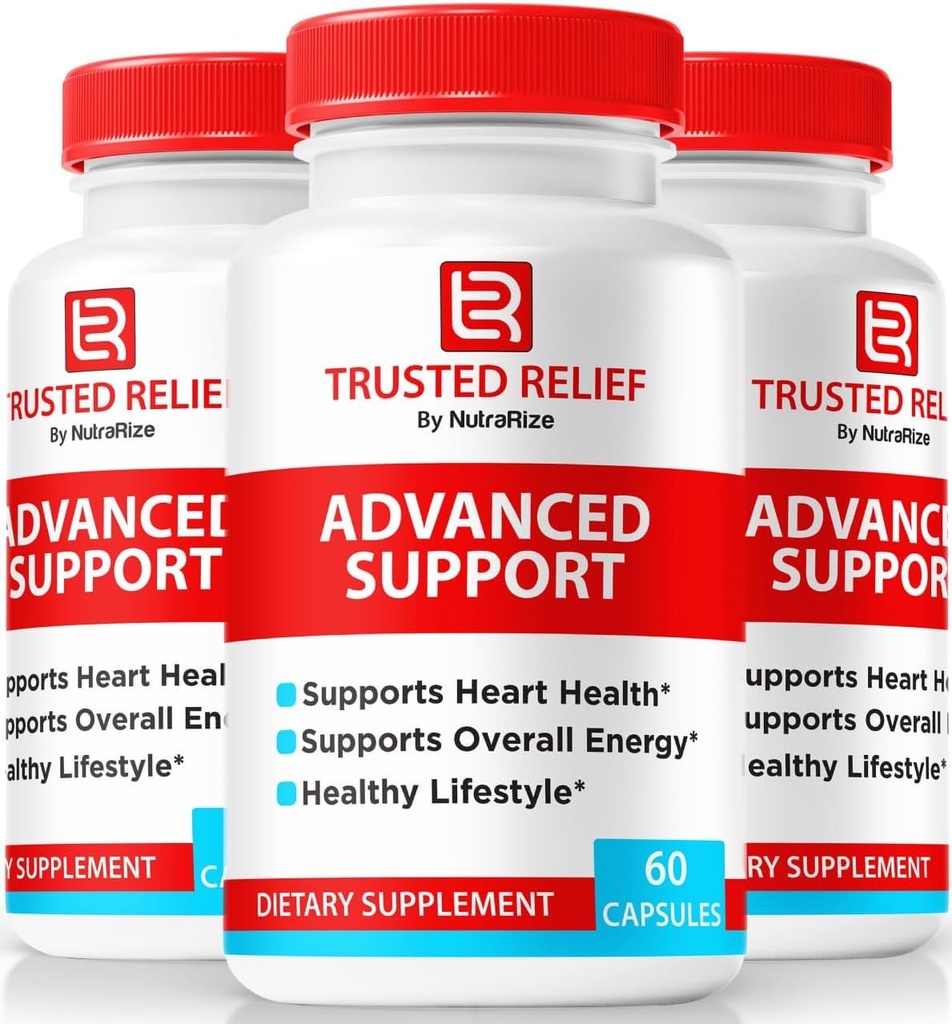 (3 Pack) Capsules de secours fiables, pilules de soutien complètes de TrustedRelief, toute la formule naturelle pour des niveaux stables et une circulation saine, avis de supplément Premium (180 Capsules)