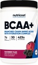 Nutricost BCAA Active with Glutamie, Citrullie, and Coconut Hydration Powder (BlackBerry Plum) 30 Servings - Branched Chain Amino Acids with Hydration Complex - Gluten-Free, Non-GMO