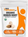 BulkSupplements.com Poudre d'extrait de racine Kudzu biologique - supplément de racine Kudzu, supplément à base de plantes - sans gluten, 1,2g par portion, 500g (1,1 lb) (paquet de 1)