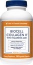 La Vitamine Shoppe Biocell Collagen II avec l'acide hyaluronique 1000mg - favorise la santé de la peau, des articulations et du cartilage - soutient l'hydratation et l'élasticité - pour le bien-être quotidien (60 capsules végétales)