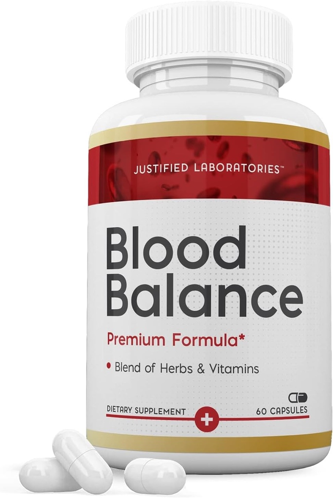 Laboratoires justifiés Balance sanguine Formule avancée 620MG Supplément de formule pilules 60 Capsules