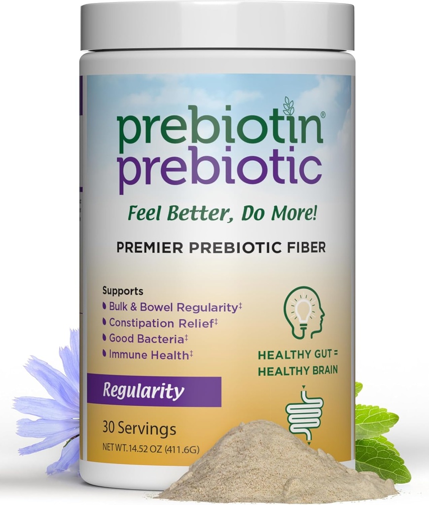 Prebiotin Prebiotic Regularity – 14.52 oz – 30 Servings – Supports Digestive Health & Bowel Regularity - Balances Gut Microbiome, Boosts Your Own Probiotics & Promotes Soft Stool