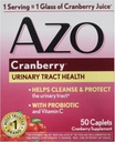Canneberge AZO pour un traitement urinaire sain avec une amélioration immunitaire probiotique et vitamine C - 50 onglet (paquetage mai Vary)