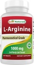 (Nouvelle formule améliorée) Meilleurs naturels L-Arginine 1000 mg 120 comprimés - supplément d'arginine de grade L pharmaceutique favorise la synthèse de l'oxyde nitrique