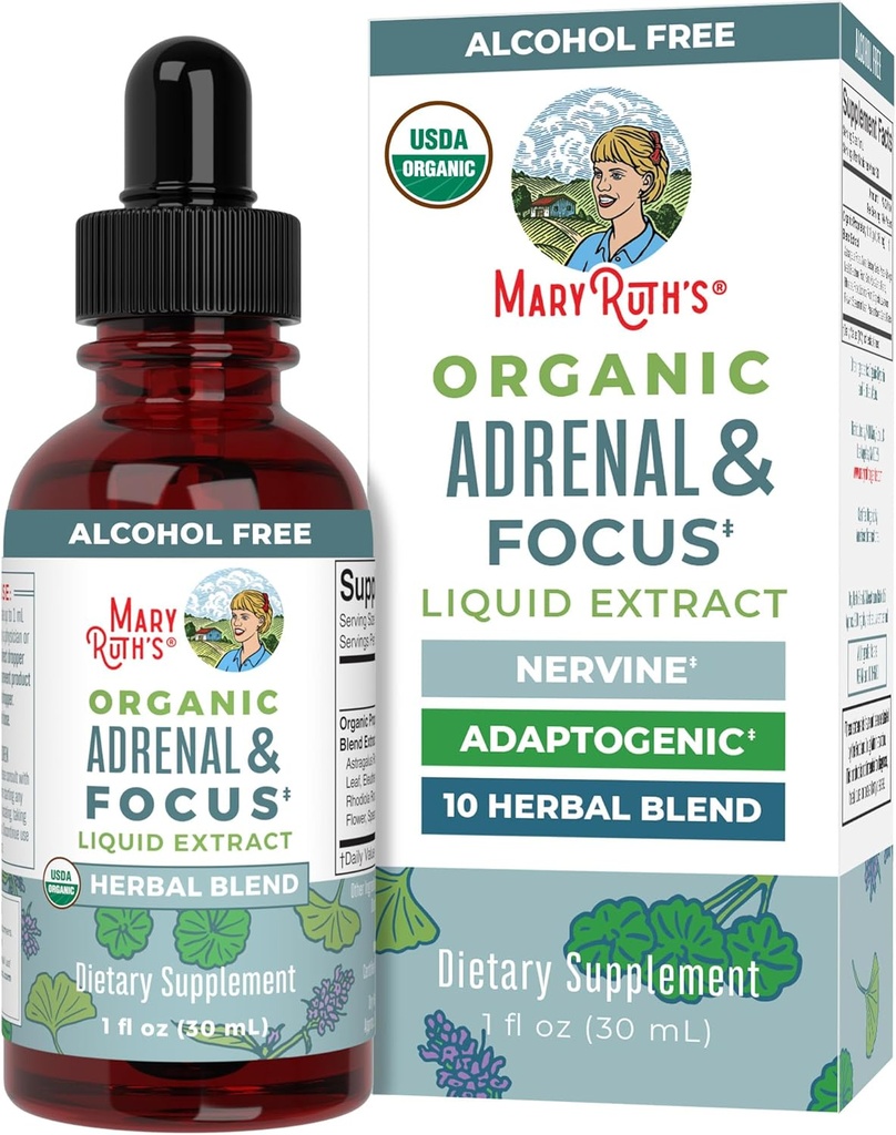 MaryRuth Organics - USDA Cerveau Bio Nootropic Supplément pour les adultes avec Ginkgo Biloba & Astragalus
