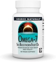 Source Naturelles Omega-7 Huile de fruits d'écrevisse, non OGM, végétalien pour la santé et la vitalité* - 60 softgels végétaliens