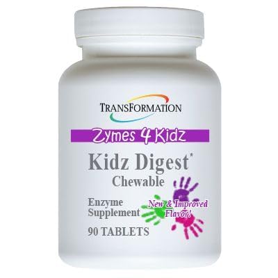 TRANSFORMATION LE GÉNÉSIS DES BONNES Enzymes DE SANTÉ Kidz Supplément enzymatique digestif Chewable, promouvoir une digestion et élimination saine et complète pour les enfants, 90 comprimés
