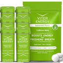 Viter Energy Original Caféine Menthes Spearmint Flavor 6 Pack et 1/2 livre sac en vrac - 40mg Caféine, B Vitamines, Sans sucre, Vegan, Powerful Energy Booster for Focus and Alertness