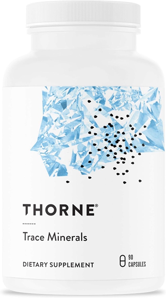 THORNE - Minéraux traces - Complément alimentaire avec Zinc, Boron et Sélénium - Formes chélatées - Formule complète - 90 Capsules