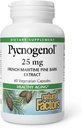 Facteurs naturels Pycnogenol 25 mg, Antioxydants pour le vieillissement en santé, 60 capsules