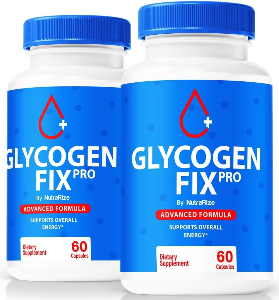 (2 Pack) Glycogen Fix Capsules Pro, Formule de soutien du sang tout naturel, Supplément Premium pour soutenir un mode de vie sain et maintenir des niveaux stables, Avis officiels GlycogenFix Pro (120 Capsules)