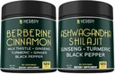 Ensemble 7en1 Berberine HCl & 5en1 Ashwagandha Shilajit Suppléments