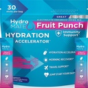 HydroMATE Poudre d'électrolyte Punche de fruits Packs d'hydratation Faible sucre 30 Compte