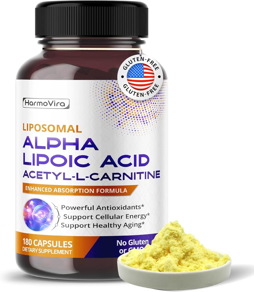 Alpha acide lipoïque acétyl-L-carnitine - support nettoyage de la vésicule, santé urinaire - 180 jours d'approvisionnement - Fabriqué aux États-Unis