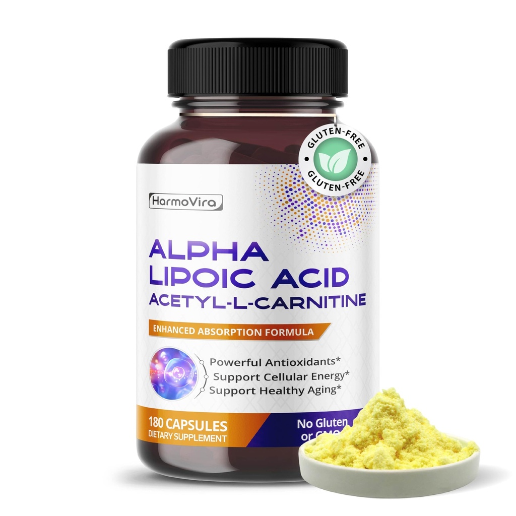 Alpha acide lipoïque acétyl-L-carnitine - support nettoyage de la vésicule, santé urinaire - 180 jours d'approvisionnement - Fabriqué aux États-Unis